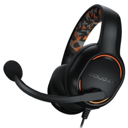 Auriculares Gamer Cougar Dive con Micrfono Plegable Cmodos y Livianos - Negro