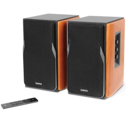 Parlantes 2.0 Activos Edifier R1380DB 42W RMS Madera MDF (Marron) Control Remoto Bluetooth Optico