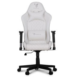 Silla Gamer Pro Perseo Pegasus en Eco Cuero Posabrazos movimiento 2D Reforzada y Resistente - Blanca