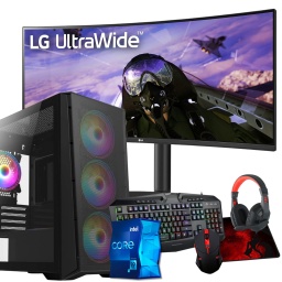 PC Gamer Intel Core i9-11900F 64GB 1TB NVMe GeForce RTX 4060 8GB + Monitor Curvo 34'' + Perifericos