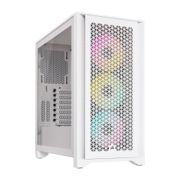 Gabinete Gamer Corsair iCUE 4000D RGB AirFlow Vidrio Templado Blanco