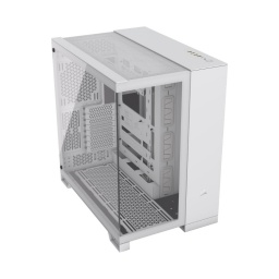 Gabinete Gamer Corsair 6500X Mid Tower Dos Camaras y Doble Vidrio Templado ATX USB-C Blanco