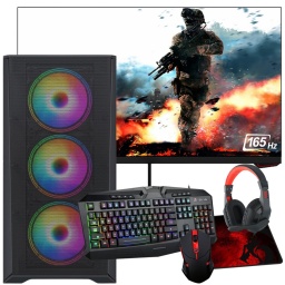 PC Gamer AMD Ryzen 3 3200G 16GB DDR4 512GB SSD Vega 8 Graphics + Monitor Gaming 27'' Full HD 165Hz + Combo