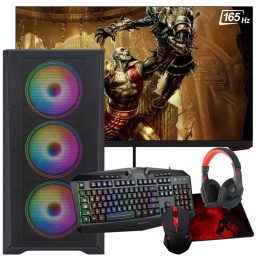 PC Gamer AMD Ryzen 5 5600G 6 Ncleos 32GB 1TB NVMe Grficos AMD Vega 7 1900MHz + Monitor Gaming 27'' Full HD 165Hz