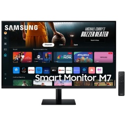 Monitor Streaming LED VA Samsung Smart M7 32'' 4K UHD 60Hz LS32DM702UNXGO HDR10 Audio Apps SmartTV