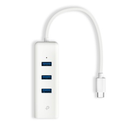 Adaptador TP-Link UE330C USB-C a Ethernet Gigabit con Hub de 3 Puertos USB 3.0