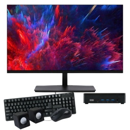 Mini PC ECS EliteGroup Liva Z5E Plus Intel Core i5-1335U 16GB DDR4 256GB SSD + Monitor LED 24'' Full HD