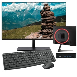 Mini PC ECS EliteGroup Liva Z5E Plus Intel Core i5-1335U 16GB DDR4 512GB Nvme + Monitor LED 27'' Full HD