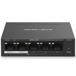 Switch Mercusys MS105GP 5 Puertos RJ45 Gigabit (4 Puertos Poe+)
