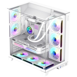 Gabinete Gamer Gamemax Infinity Plus WH (Blanco) Panoramico Triple Vidrio Templado Minimalista