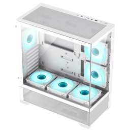 Gabinete Gamer Gamemax Vista AW (Blanco) 6 Fanes ARGB Doble Panel de Vidrio HUB ARGB V4.0 PWM