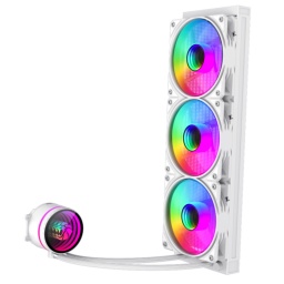 Water Cooling Refrigeracion Lquida Gamemax IceBurg 360 Infinity WH 3x Fanes ARGB Intel y AMD - Blanco