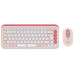 Combo Inalambrico Teclado y Mouse Logitech Pop Icon - Rosa
