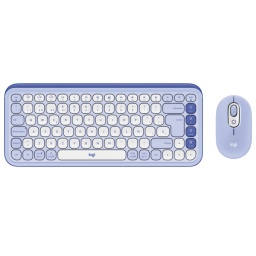 Combo Inalambrico Teclado y Mouse Logitech Pop Icon - Lila