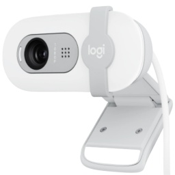 Camara Web Logitech Brio 100 Full HD con Microfono USB - Blanca