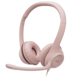 Auriculares Logitech H390 con Suspension de Ruido USB - Rosa