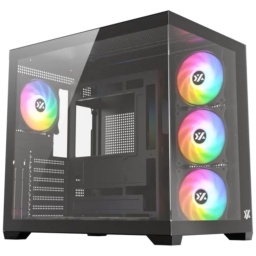 Gabinete XYZ Tesseract X 50 6 Fanes Vista Panoramica - Negro