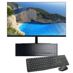 PC Computadora Dual Core Intel Celeron N4020 8GB DDR4 256GB SSD WiFi + Combo Inalambrico + Monitor LED 22''