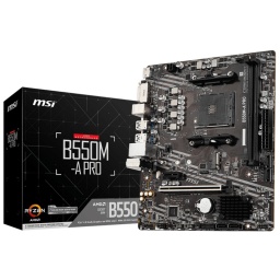 Motherboard MSI B550M-A PRO AMD AM4 DDR4 mATX M.2 PCIe 4.0 USB 3.2 HDMI DVI