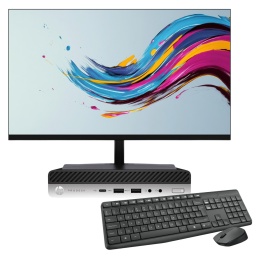 Mini PC HP 600 G3 Intel Core i7-6700T 16GB DDR4 256GB SSD + Monitor LED 22'' Full HD + Combo Inalambrico