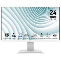 Monitor LED IPS MSI Pro MP243XW 24 Full HD 100Hz 1ms VESA Parlantes EyesErgo - Blanco