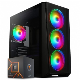 PC Gamer AMD Ryzen 7 7700 AM5 16GB DDR5 1TB M.2 NVMe SSD AMD Radeon RX 9060 XT 8GB