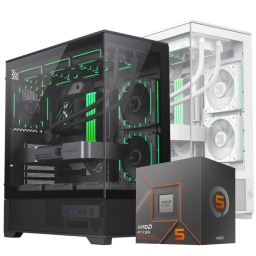 PC Gamer AMD Ryzen 5 8500G 6 Ncleos 32GB DDR5 1TB M.2 NVMe SSD Grficos Radeon 740M Doble Vidrio