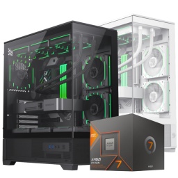 PC Gamer AMD Ryzen 7 8700G 8 Ncleos 32GB DDR5 1TB M.2 NVMe Grficos Radeon 780M 12 Ncleos Doble Vidrio