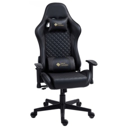 Silla Gamer Shot Gaming D1166-GB Cuero PU de Alta Gama Pistn Clase 4 Acero Reforzado Hasta 145Kg - Negra con Dorado