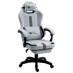 Silla Gamer Premium Shot Gaming D1143-GB Acero Reforzada Ergonomica Tela Gris Suave y Resistente