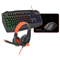 Combo Kit Gamer Meetion C490 4 en 1 Teclado Retroiluminado + Mouse + Auriculares + Mouse Pad