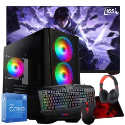 PC Gamer Intel Core i5-12600KF 16GB DDR5 1TB NVMe GeForce RTX 5060 8GB GDDR7 + Monitor Gaming 27'' Full HD 165Hz