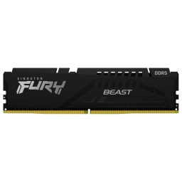 Memoria RAM DDR5 16GB 5600Mhz Kingston Fury Beast Negra KF556C40BBA-16 con Disipador
