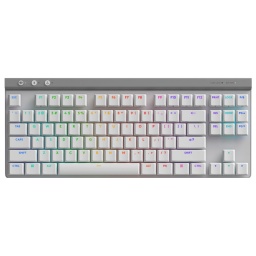 Teclado Mecanico Inalambrico TKL Gaming Logitech G515 Lightspeed RGB Low Profile - Blanco