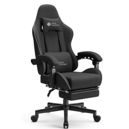 Silla Gamer Shot Gaming LS6658-B con Masajeador Lumbar Gas Clase 4 Acero Reforzado Hasta 145Kg - Negra