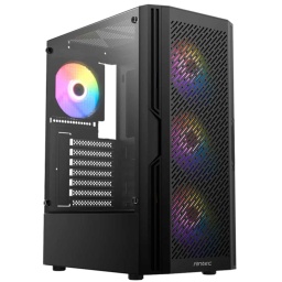 Gabinete Gamer Antec AX20 Elite RGB Black Mesh 4 Fanes RGB Vidrio Templado