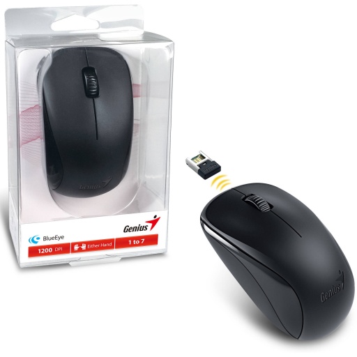 Mouse inalambrico Genius NX-7000 BlueEye USB Negro