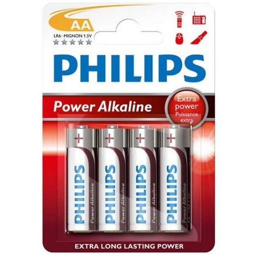 Pilas Alcalinas PHILIPS Power Life 1.5V AA Blister X4 Unidades