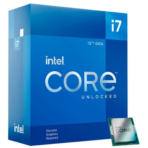 Micro Procesador CPU Intel Core i7-12700KF Unlocked Gaming Socket 1700 Generacin 12 S/fan S/Video