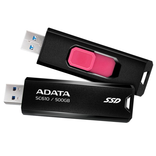 Disco Solido SSD Externo Adata SC610 500GB USB 3.2 Diseo Extraible sin Tapa