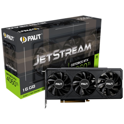 Tarjeta de Video Palit JetStream Nvidia GeForce RTX 4060 Ti 16GB GDDR6 PCIe 4.0 128bit HDMI/D-Port