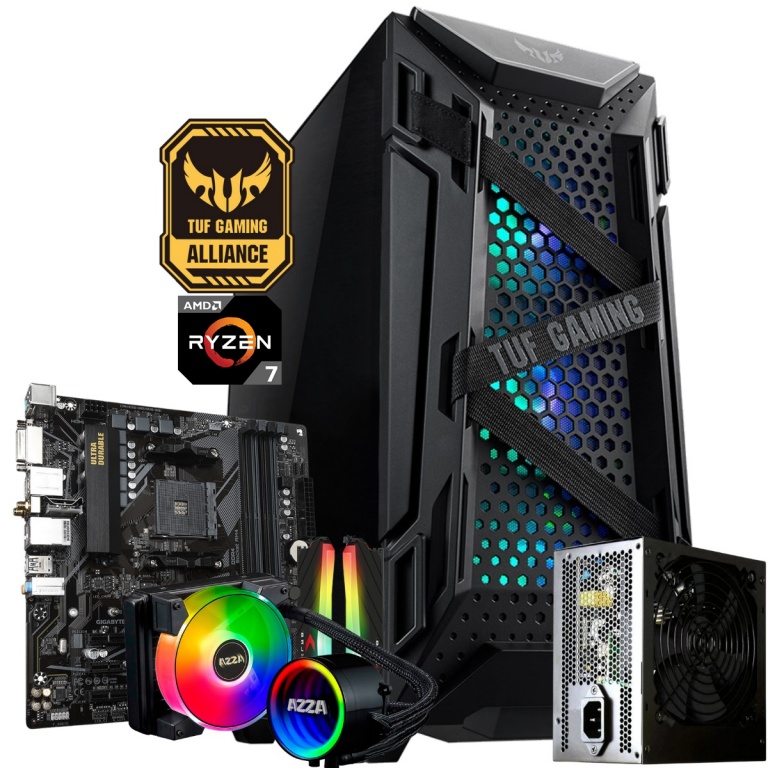 PC Gamer Pro Asus TUF Gaming AMD Ryzen 7 5700G 16GB DDR4 3200MHz SSD M2 1TB Vega 8 Refrigeración Líquida
