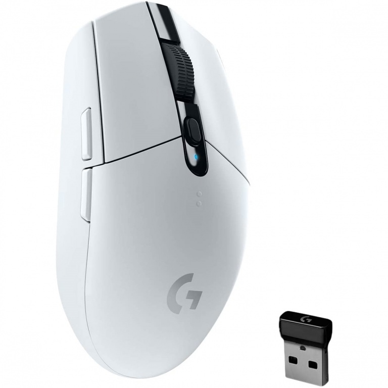 Mouse Gaming Logitech G305 Inalámbrico ultrarrápido Lightspeed Sensor Hero 12K 6 Botones - Blanco