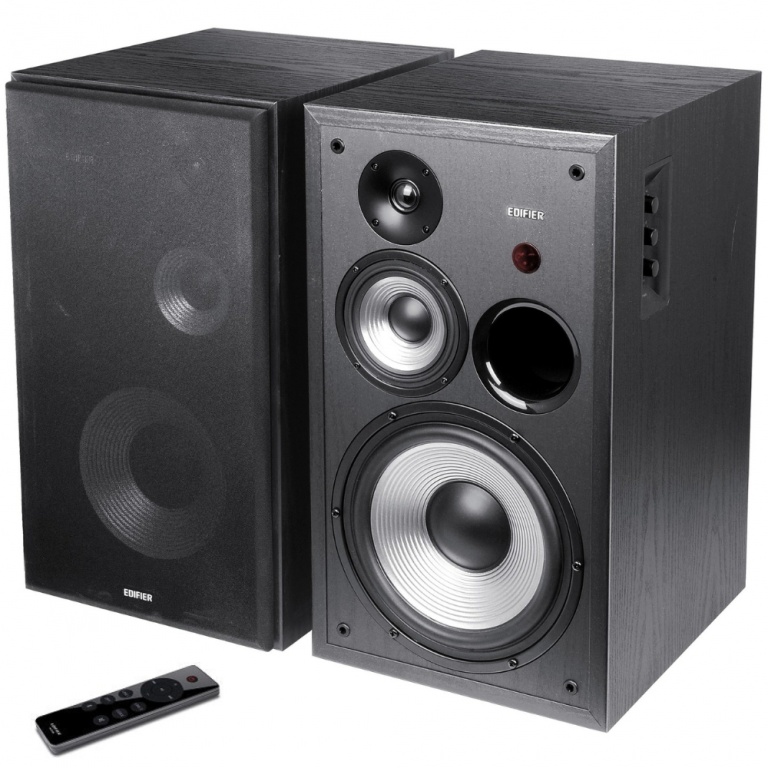 Parlantes 2.0 Edifier R2850DB con Control Remoto y Bluetooth 5.1 de Madera MDF (Negro) 150W RMS ptica