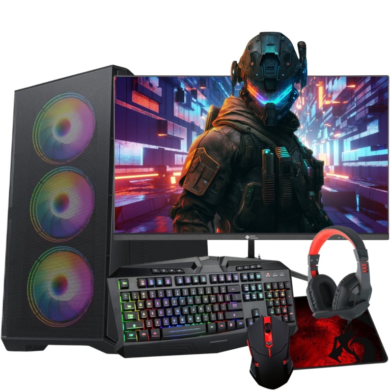 PC Gamer AMD Athlon 3000G 16GB DDR4 256GB SSD Vega 3 Graphics + Monitor 22'' Full HD + Combo
