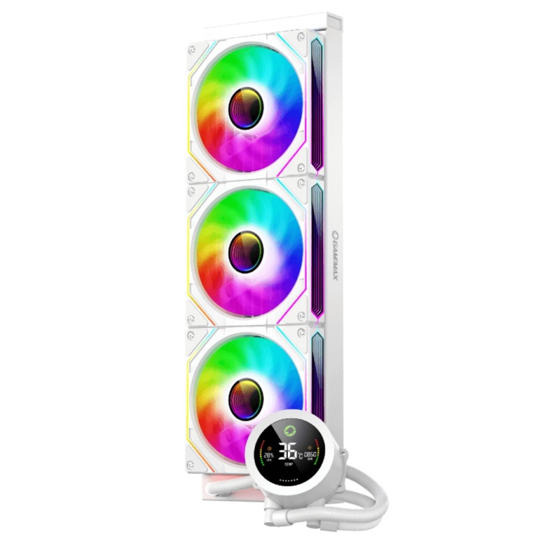 Water Cooling Refrigeracion Lquida Gamemax IceBurg 360 Digital WH 3x Fanes ARGB Intel y AMD - Blanco