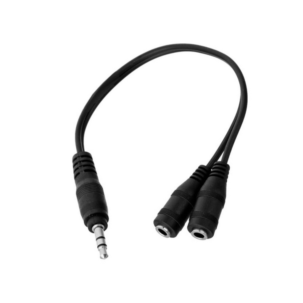 Cable Adaptador 1 Jack 3,5mm Plug HEMBRA a 2 Jack 3,5mm Plug MACHO - Audio  y Microfono