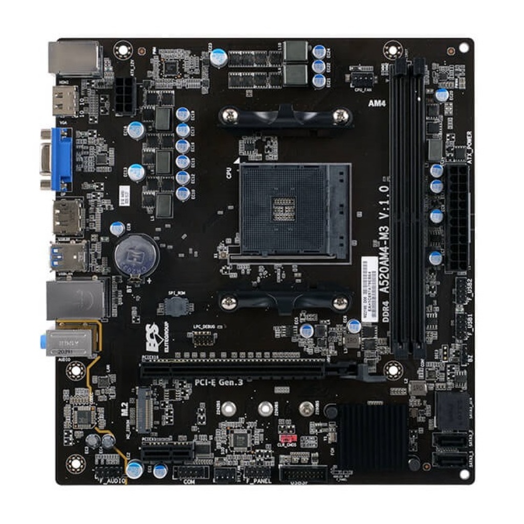 Motherboard ECS Elitegroup A520AM4M3D AMD AM4 Ryzen Series DDR4 Giga