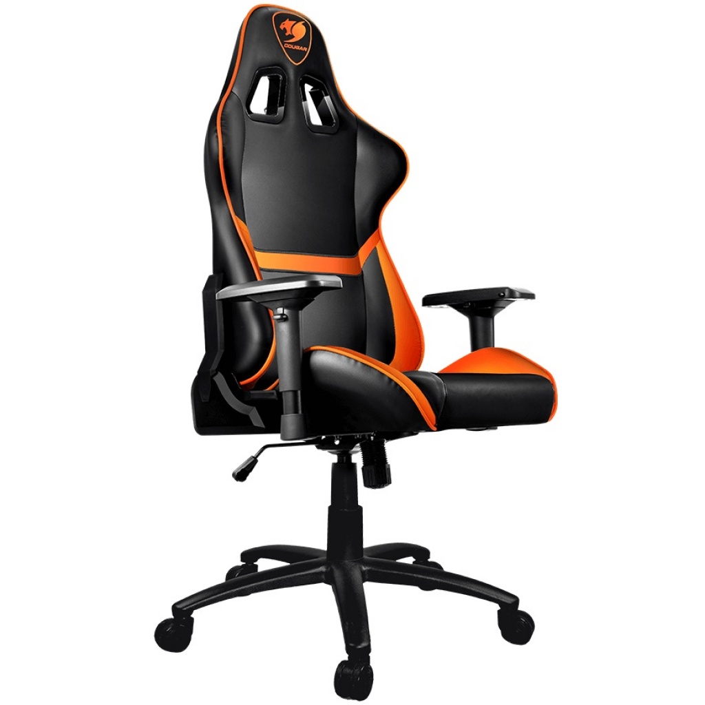 Silla Gamer Cougar Armor Cuero Sintético Respirable Almohada Cabeza y