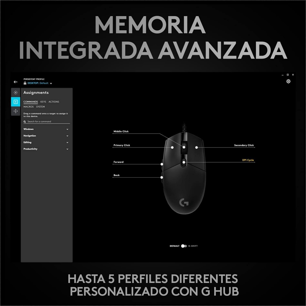 Mouse Logitech G Pro Gaming Sensor Hero 25K 10025600 Dpi 6 Botones RGB